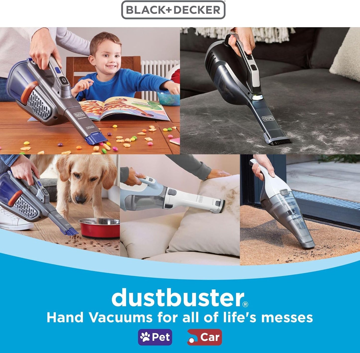 BLACK+DECKER 18V Lithium-Ion Flexi Dustbuster Cordless Handheld Vacuum - New Condition