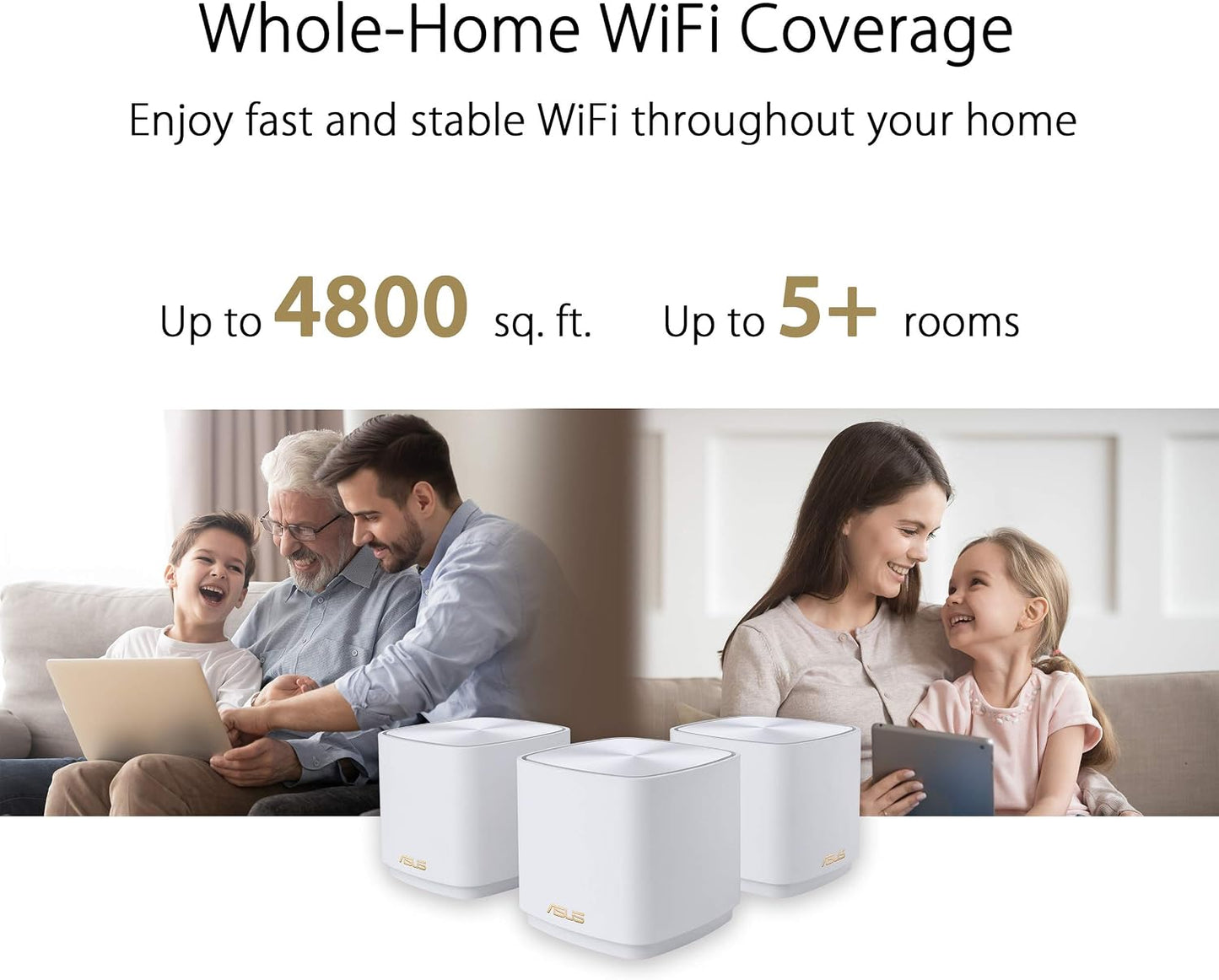 ASUS ZenWiFi XD4S AX1800 Wi-Fi 6 Mesh Router System (2 Pack) - Excellent Condition