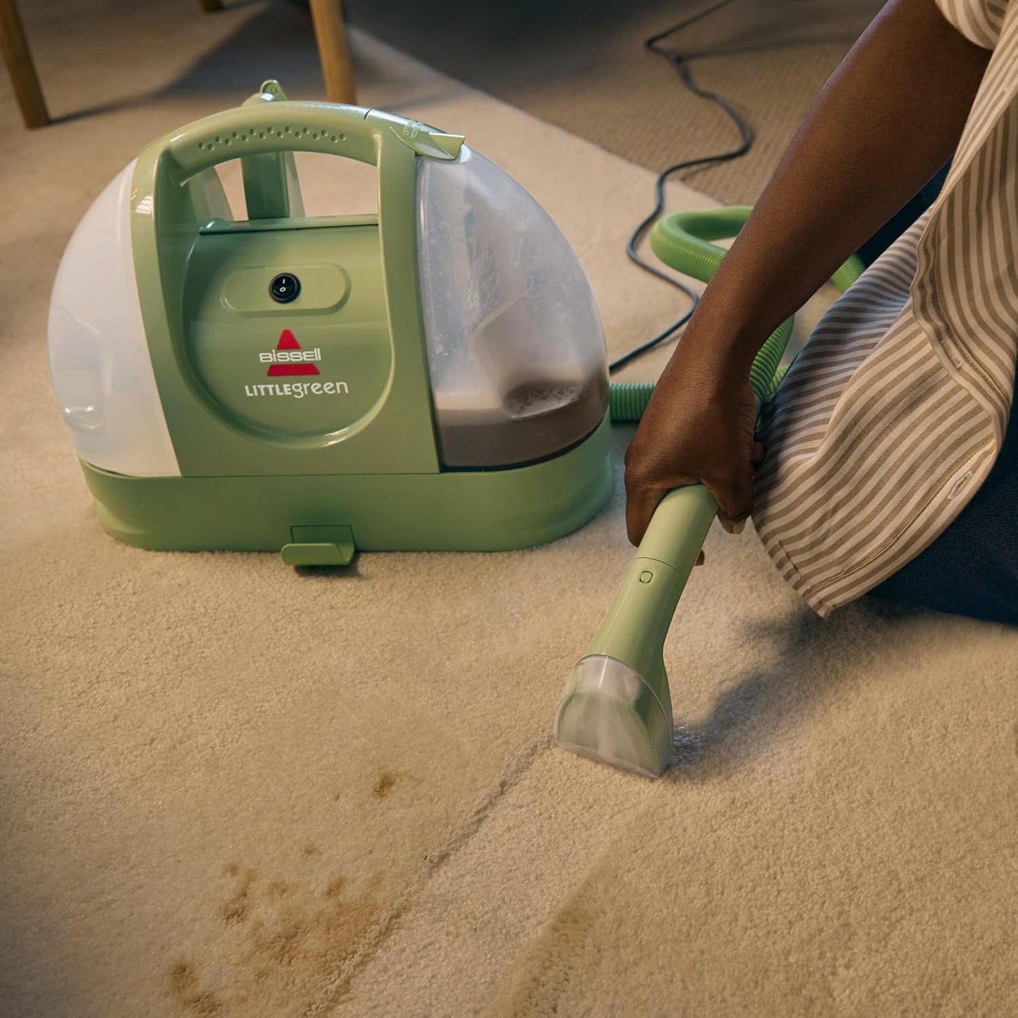 BISSELL Little Green Portable Carpet and Upholstery Cleaner 4098F Green - Excellent Condition