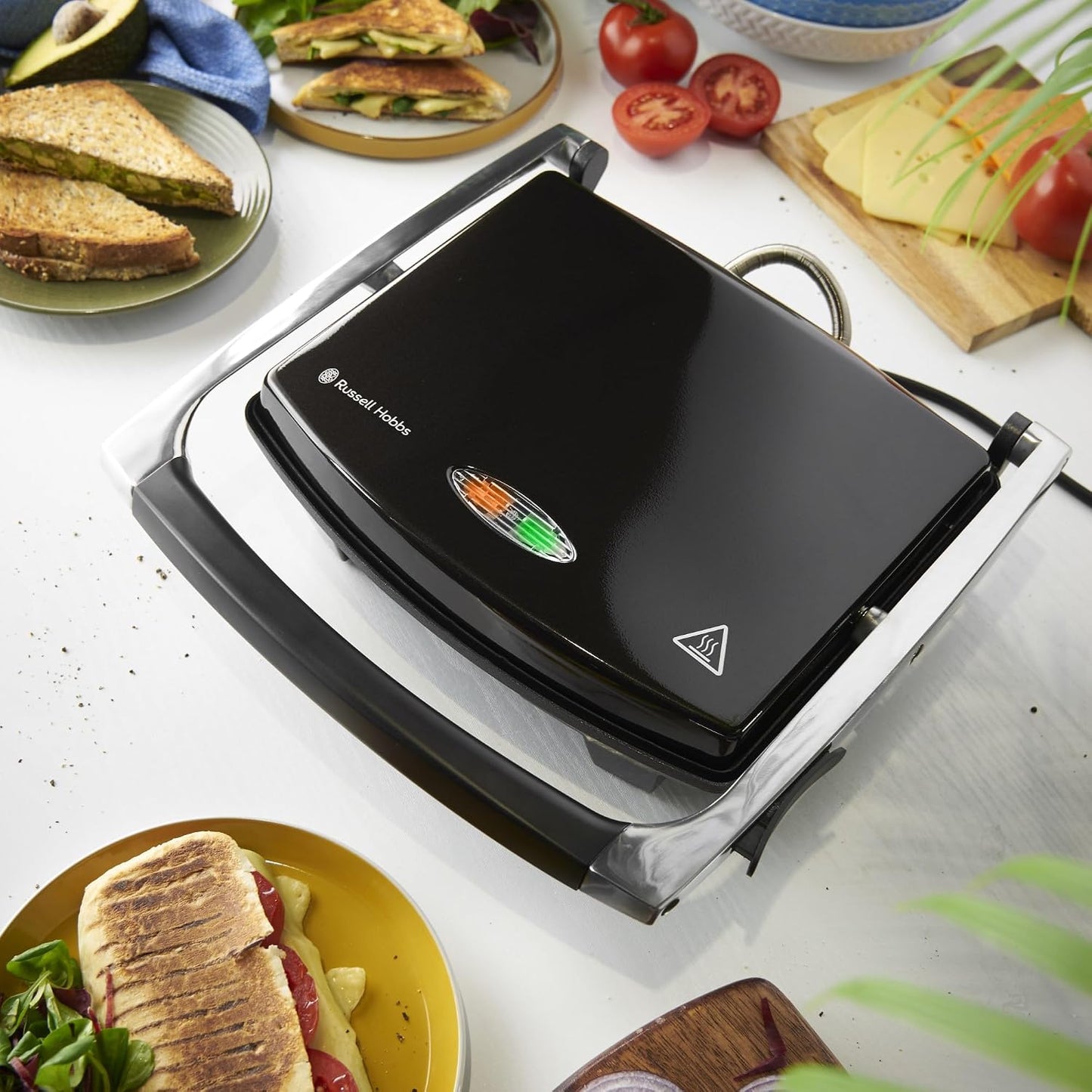 Russell Hobbs RHSP801BLK 2100W Sandwich Press with Non-Stick Plates - New Condition