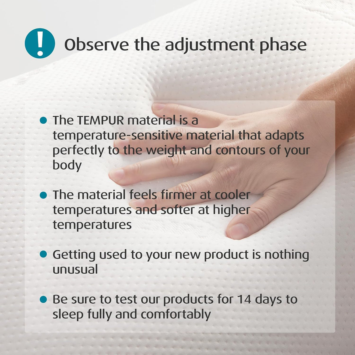 TEMPUR Symphony Memory Foam Pillow S – Ergonomic Support for Back & Side Sleepers - Excellent Condition