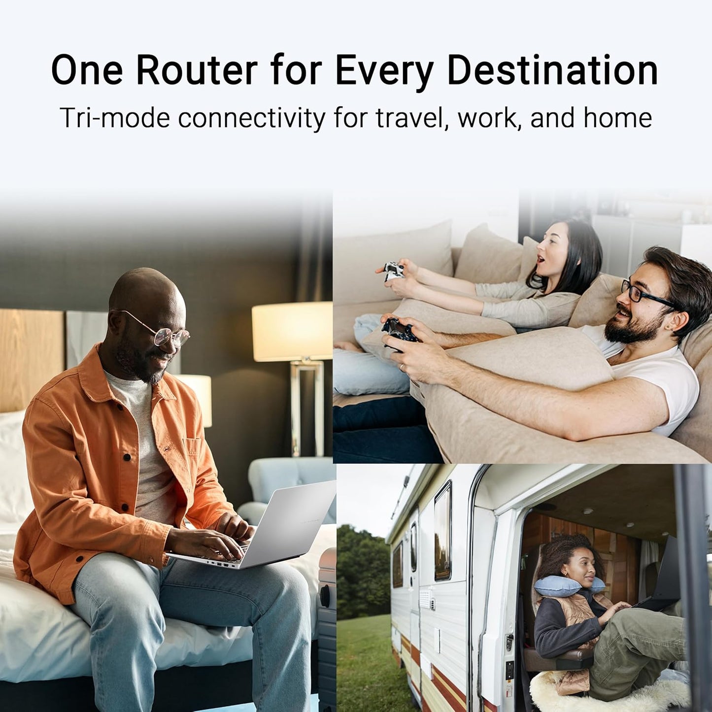 ASUS RT-AX57 Go AX3000 WiFi 6 Travel Router with 4G/5G Tethering & VPN - New Condition