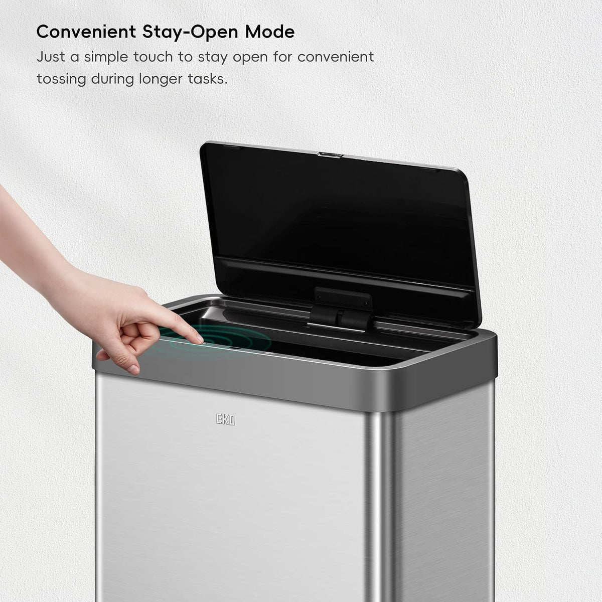 EKO Mirage X 80L Automatic Sensor Bin – Stainless Steel - New Condition