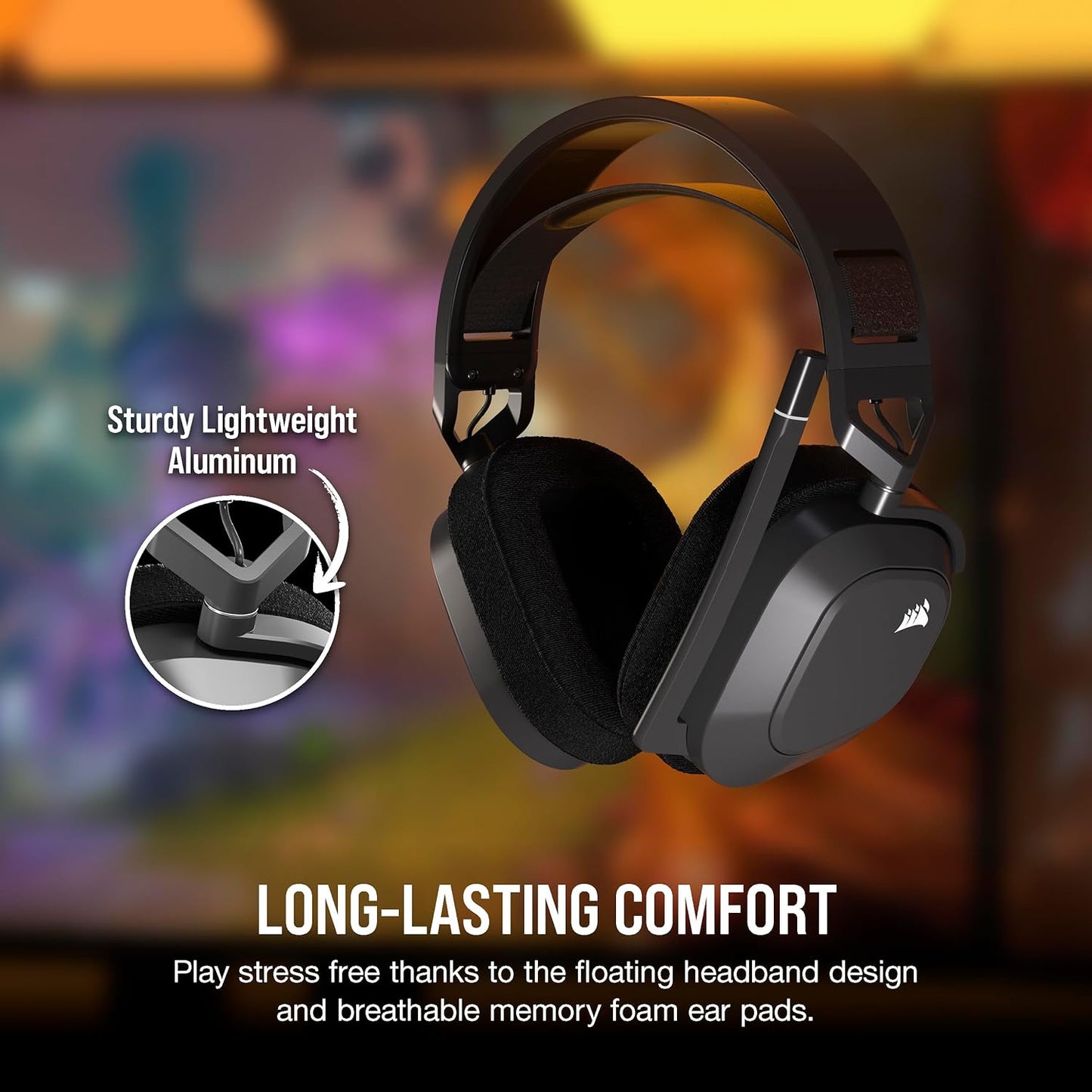Corsair HS80 MAX Wireless Gaming Headset with Bluetooth Steel Gray - Good Condition