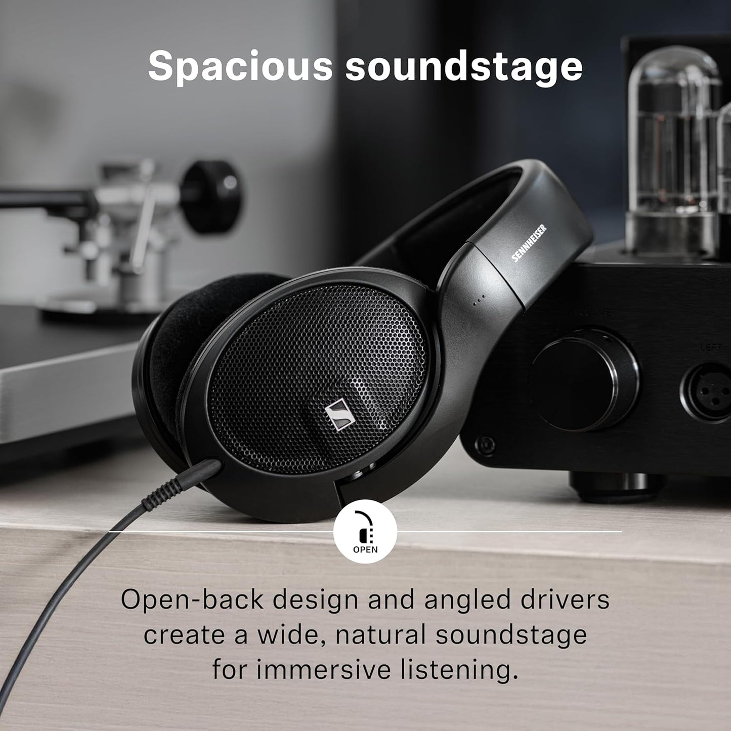 Sennheiser HD 560S Over-Ear Open-Back Reference Headphones - Black - New Condition