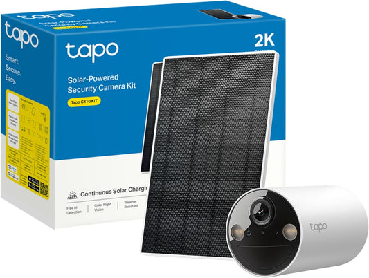 Tapo C410 Solar Security Camera 2K 3MP Wire-Free with Night Vision - New Condition