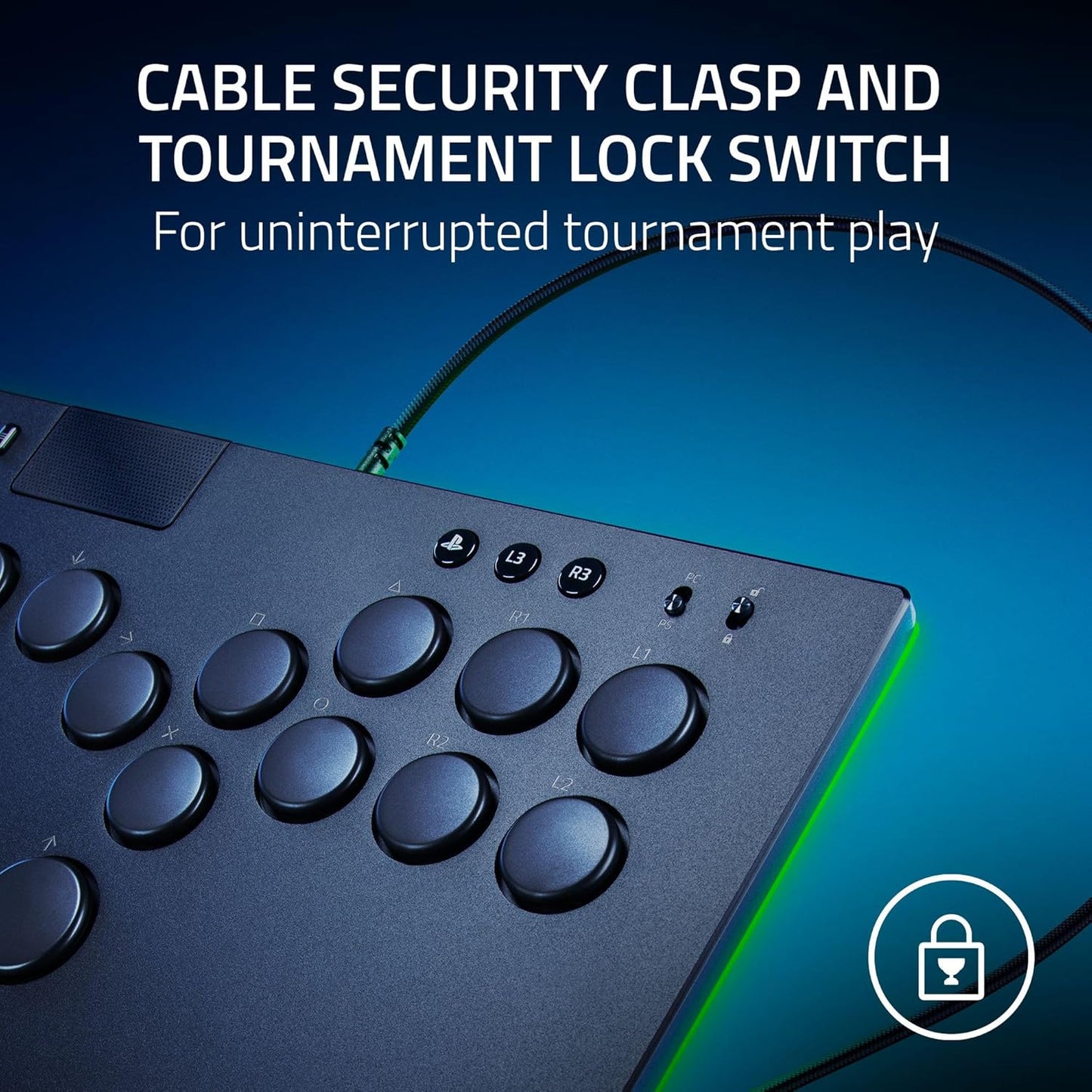 Razer Kitsune All Button Optical Arcade Controller for PlayStation 5 – Razer Chroma RGB - New Condition