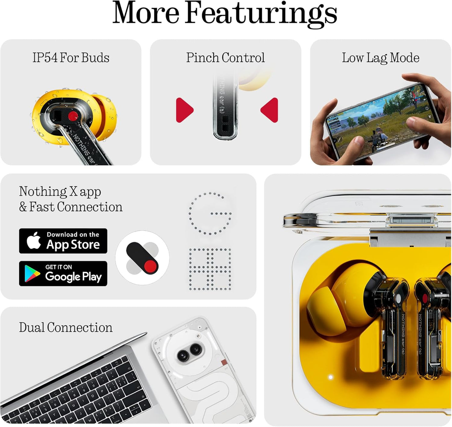 Nothing Ear (a) Wireless Earbuds Yellow - New Condition