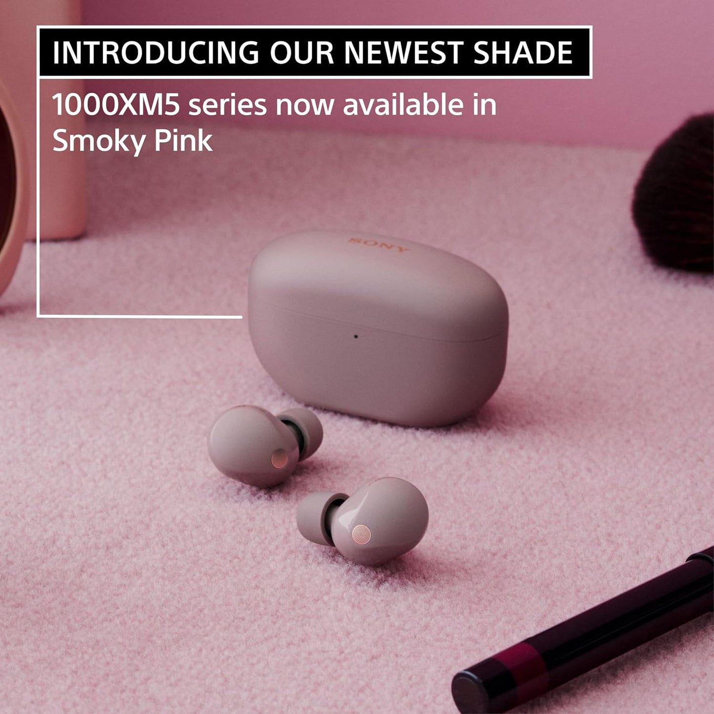 Sony WF-1000XM5 Noise Cancelling Wireless Earphones - Pink - Excellent Condition