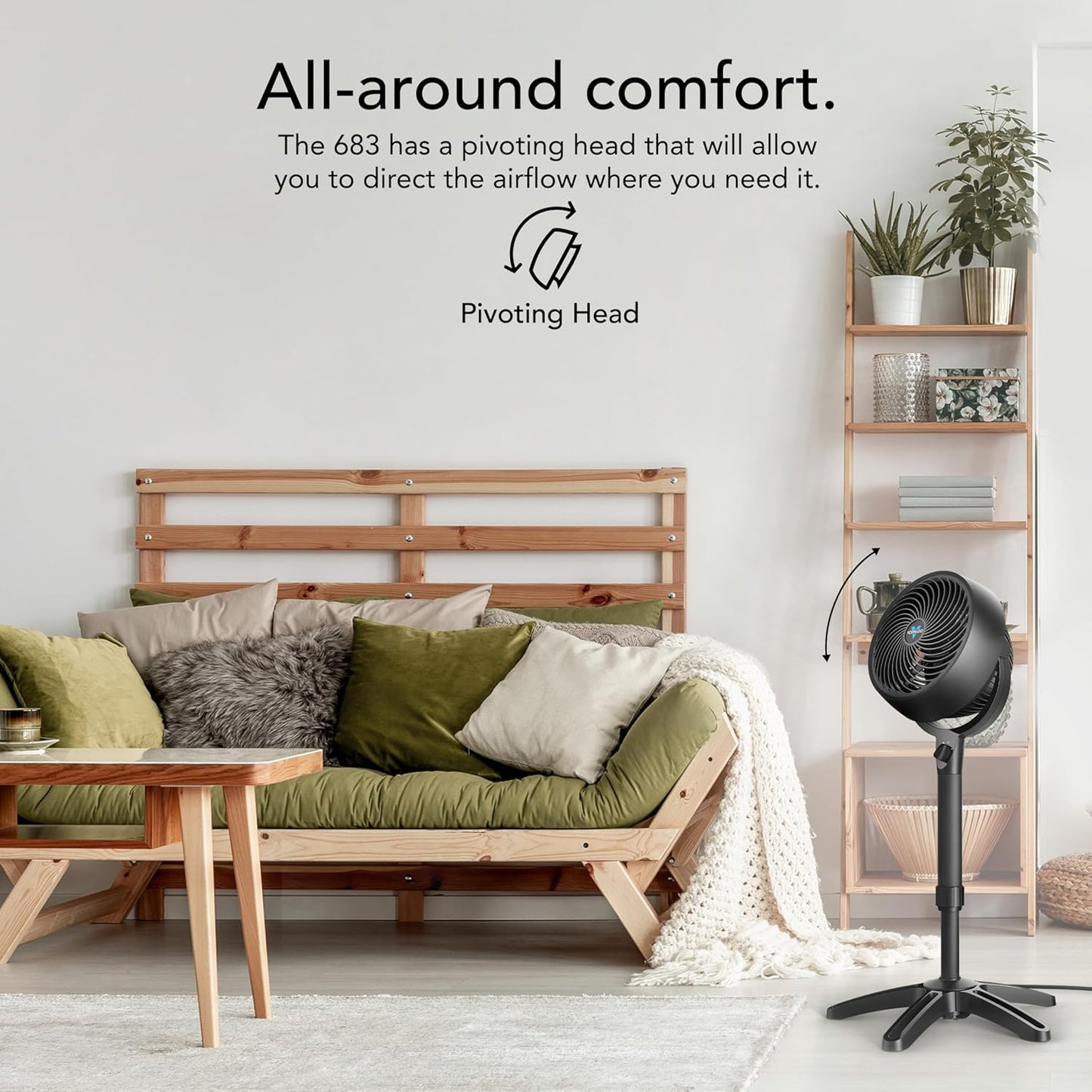 Vornado 683 Medium Pedestal Whole Room Air Circulator Fan - Good Condition