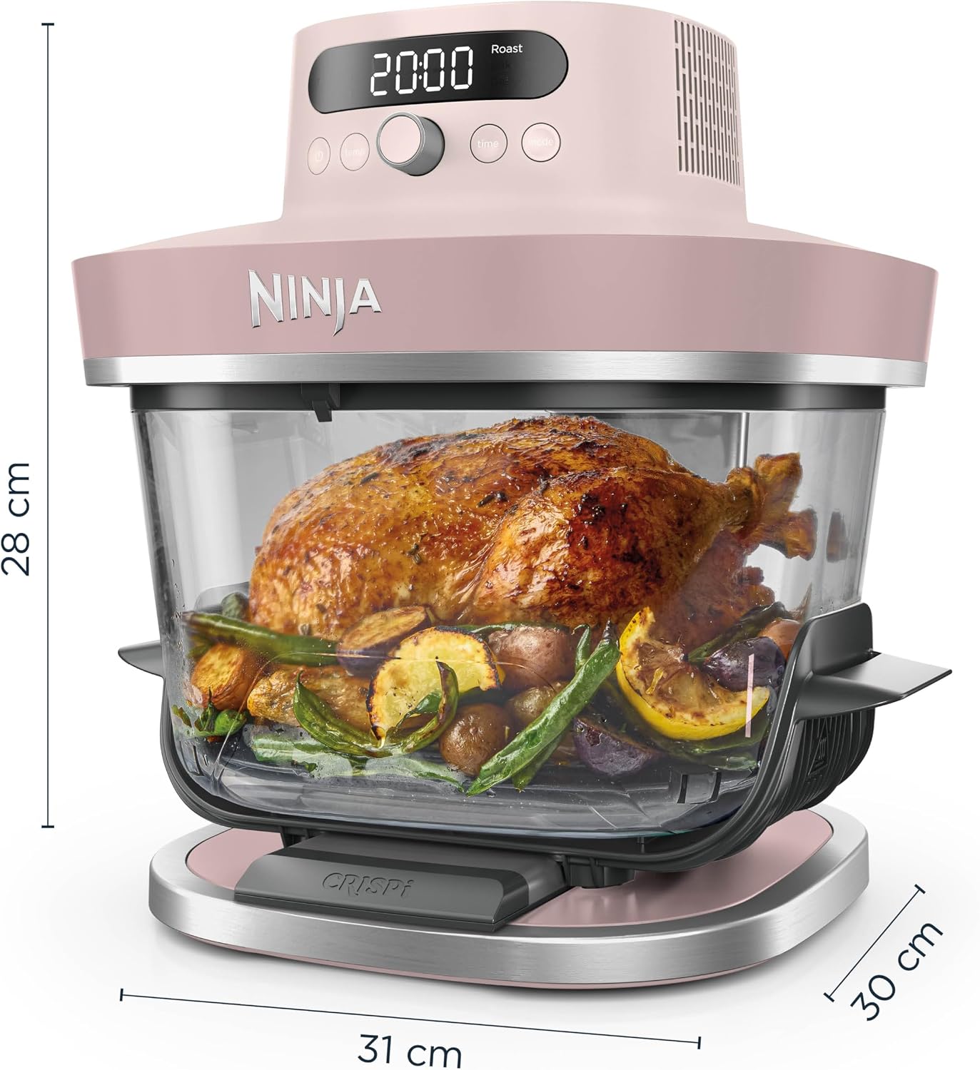Ninja Crispi Pro AS101PKANZ 5.7L Glass Air Fryer 6-in-1 Pink - Excellent Condition