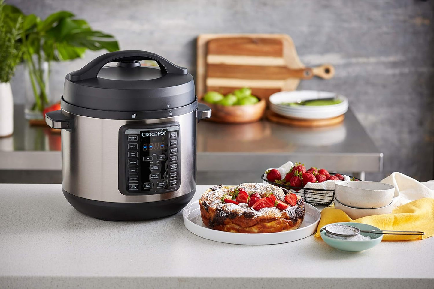 Crock-Pot Express Crock XL 7.6L Multi Cooker & Pressure Cooker - Stainless Steel - Excellent Condition