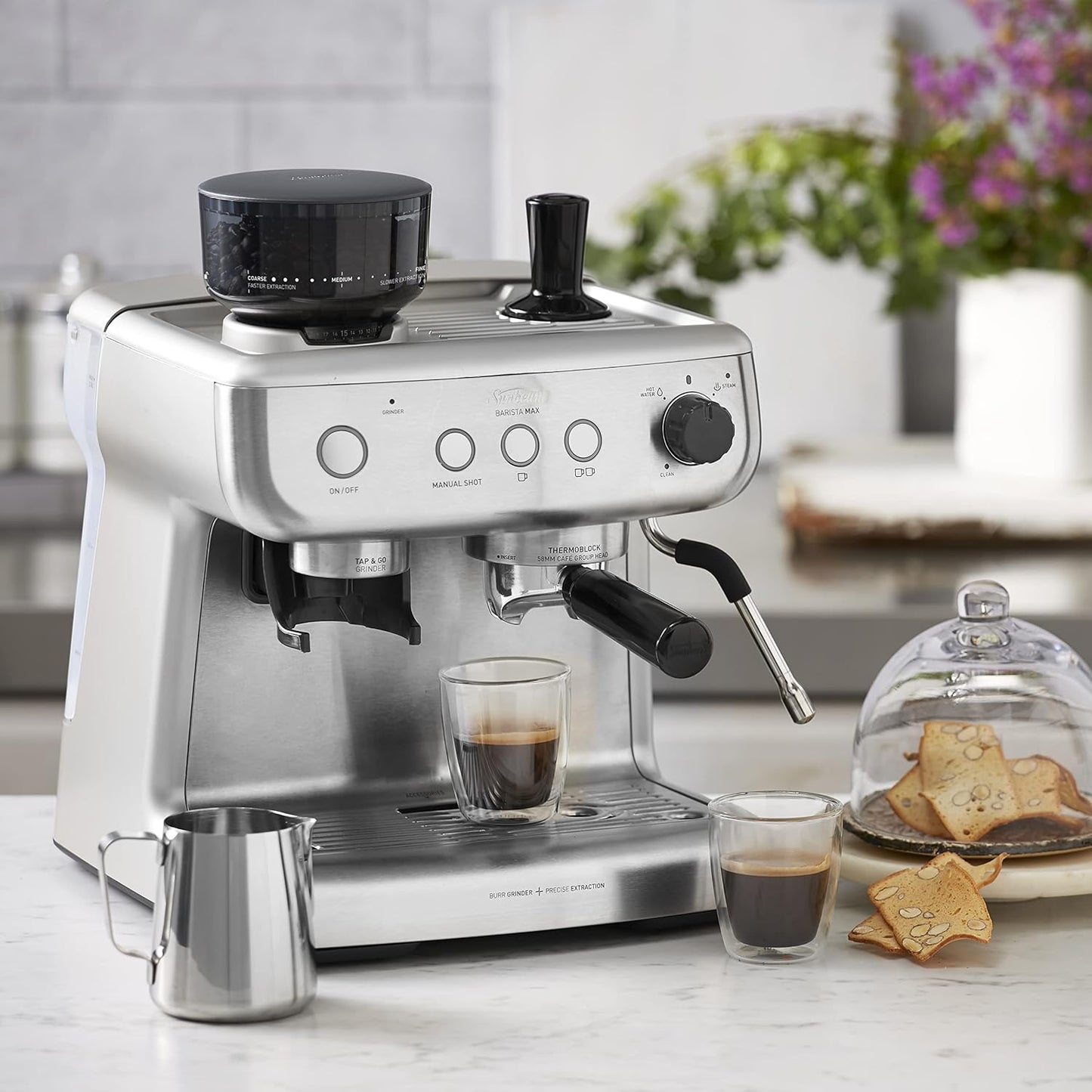 Sunbeam Barista Max Espresso Coffee Machine with Grinder & Milk Frother - Good Condition