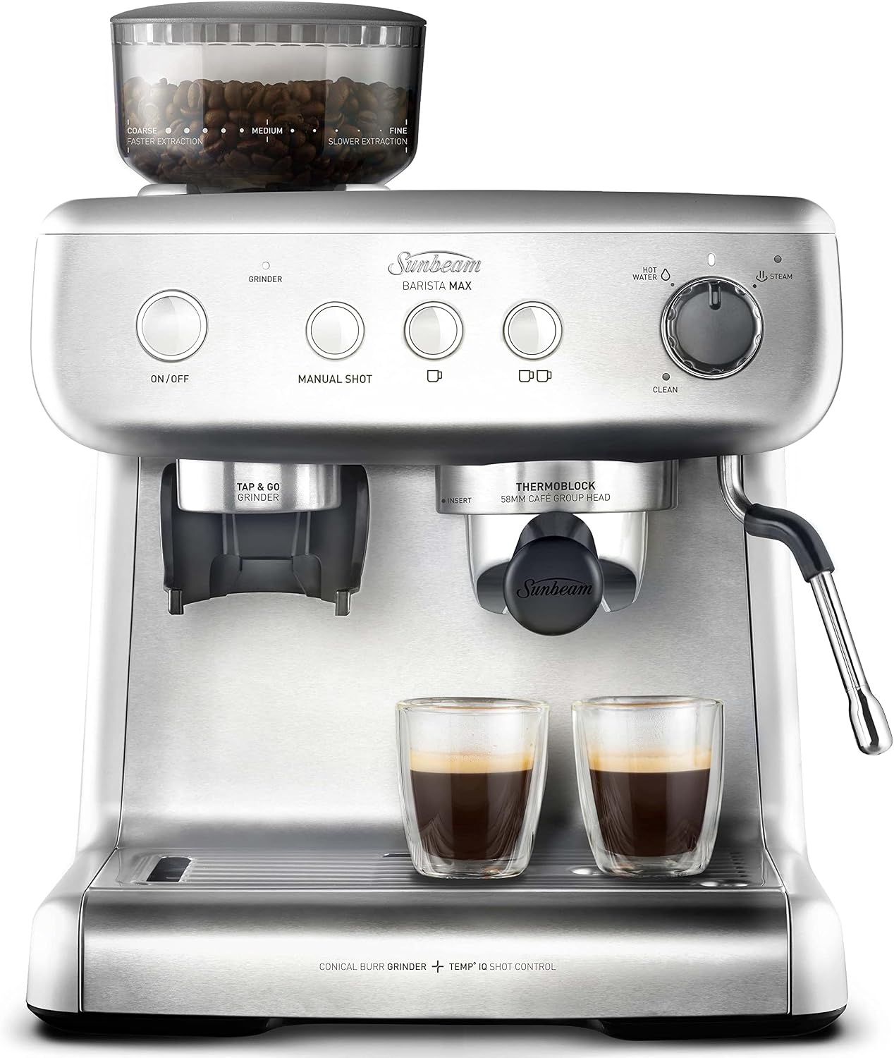 Sunbeam Barista Max Espresso Coffee Machine with Grinder & Milk Frother - Good Condition