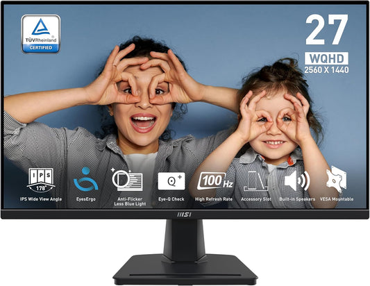 MSI PRO MP275Q 27 Inch WQHD Office Monitor - New Condition