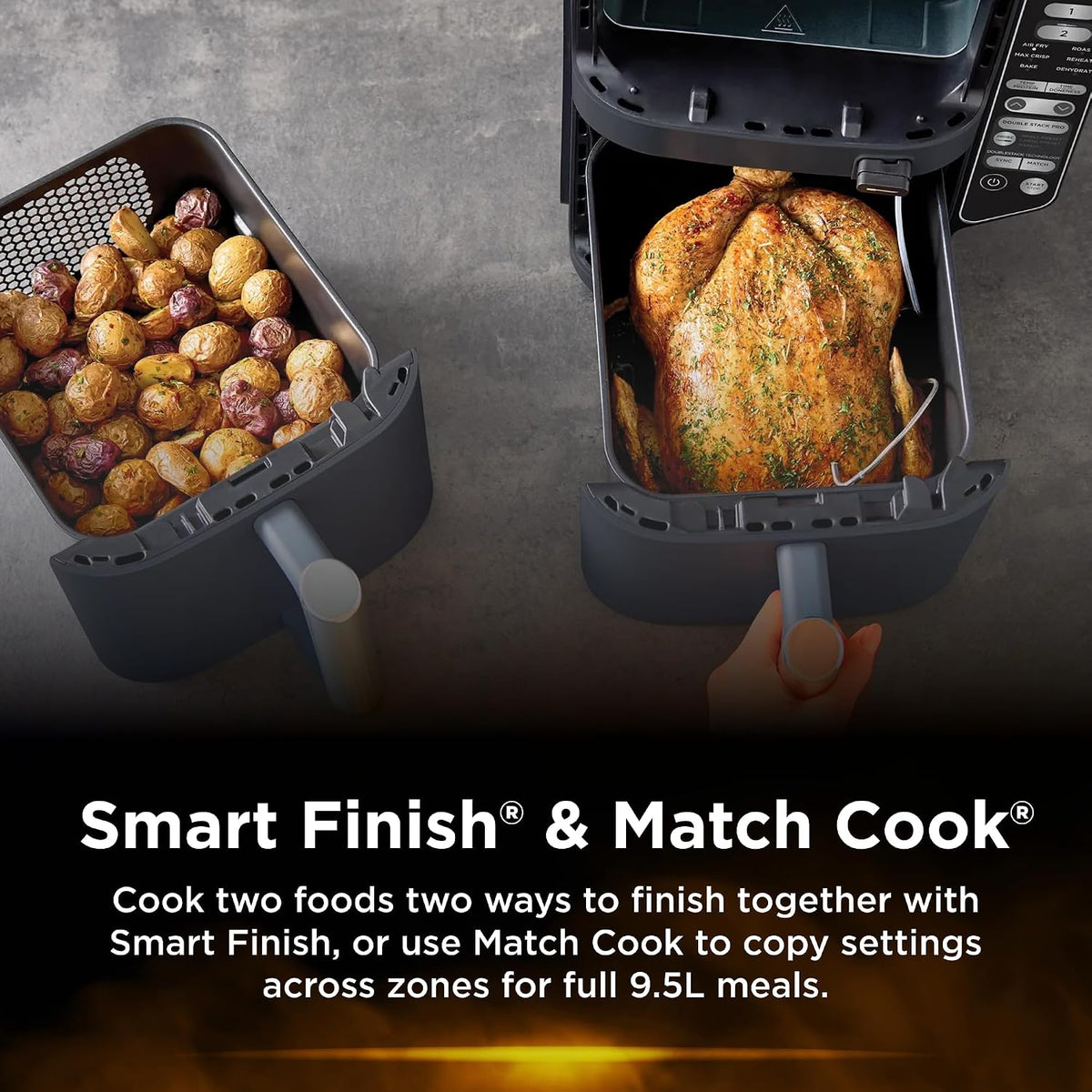 Ninja DoubleStack XXXL 9.5L 2 Drawer Air Fryer – SL400ANZ - New Condition