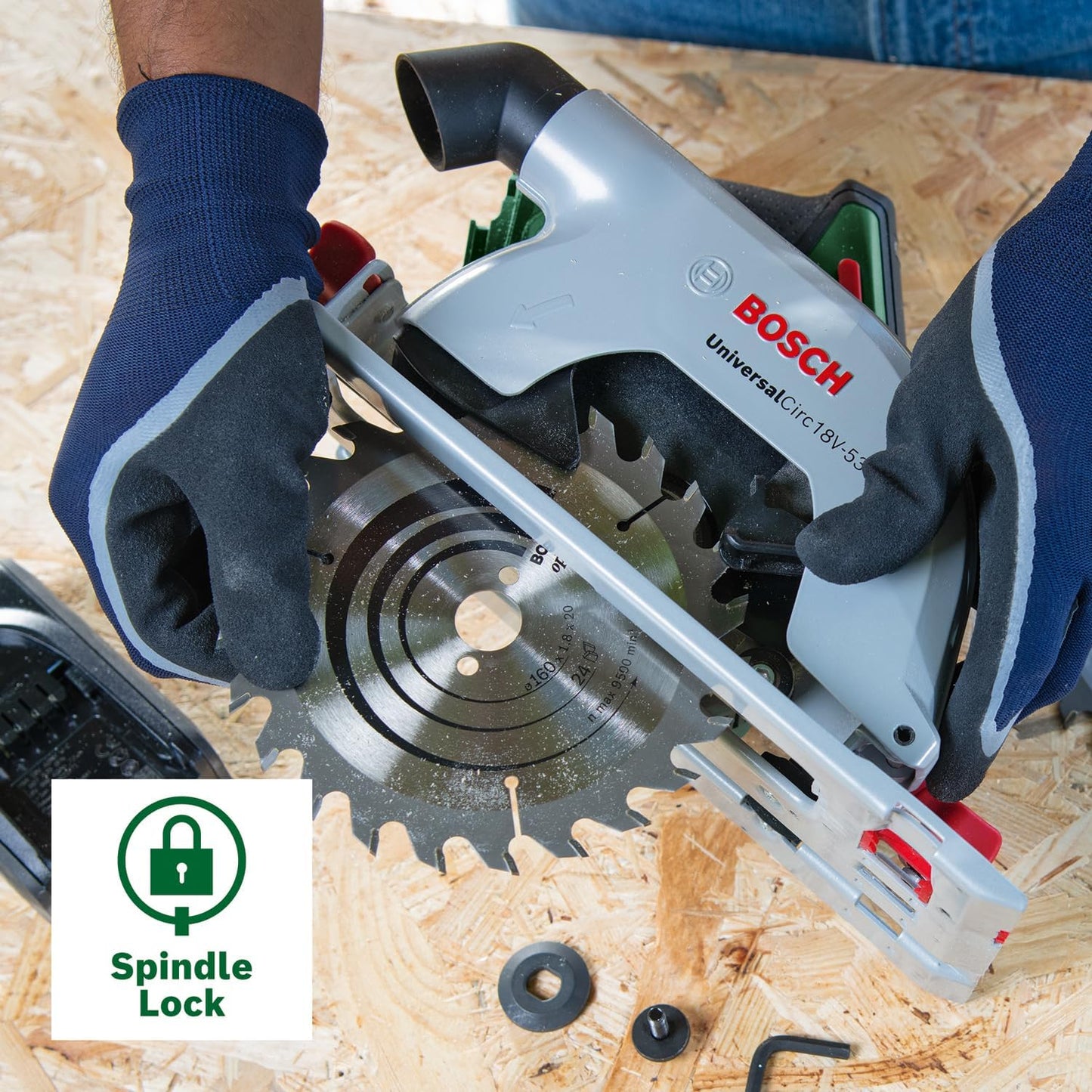 Bosch UniversalCirc 18V-53 Cordless Circular Saw 160mm 53mm Depth - Excellent Condition