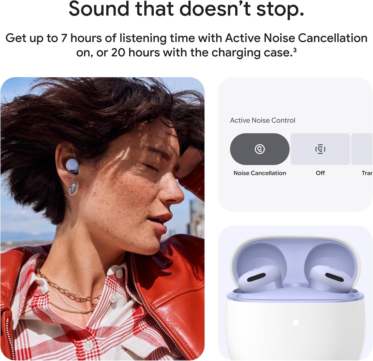 Google Pixel Buds 2a Wireless Bluetooth Earbuds Iris - Excellent Condition