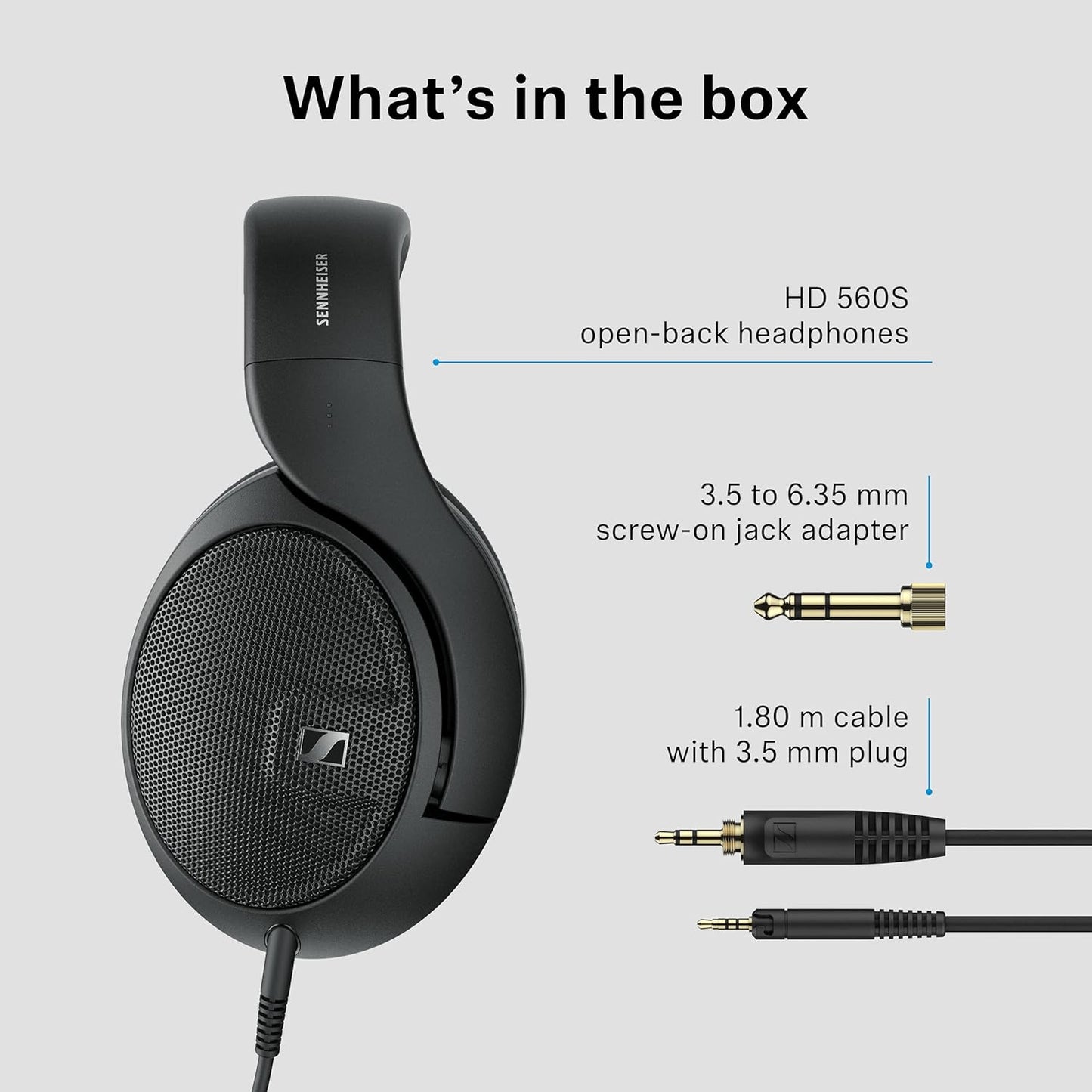 Sennheiser HD 560S Over-Ear Open-Back Reference Headphones - Black - New Condition