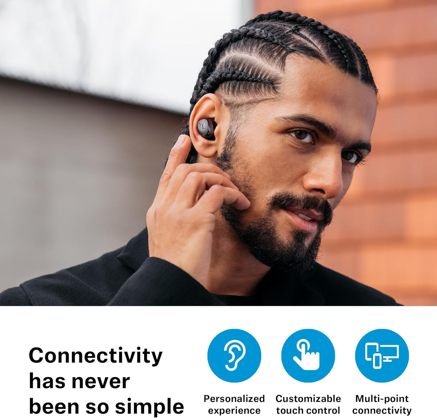 Sennheiser MOMENTUM True Wireless 4 – Smart Bluetooth Earbuds with Adaptive ANC & 30-Hour Battery White Silver - Good Condition