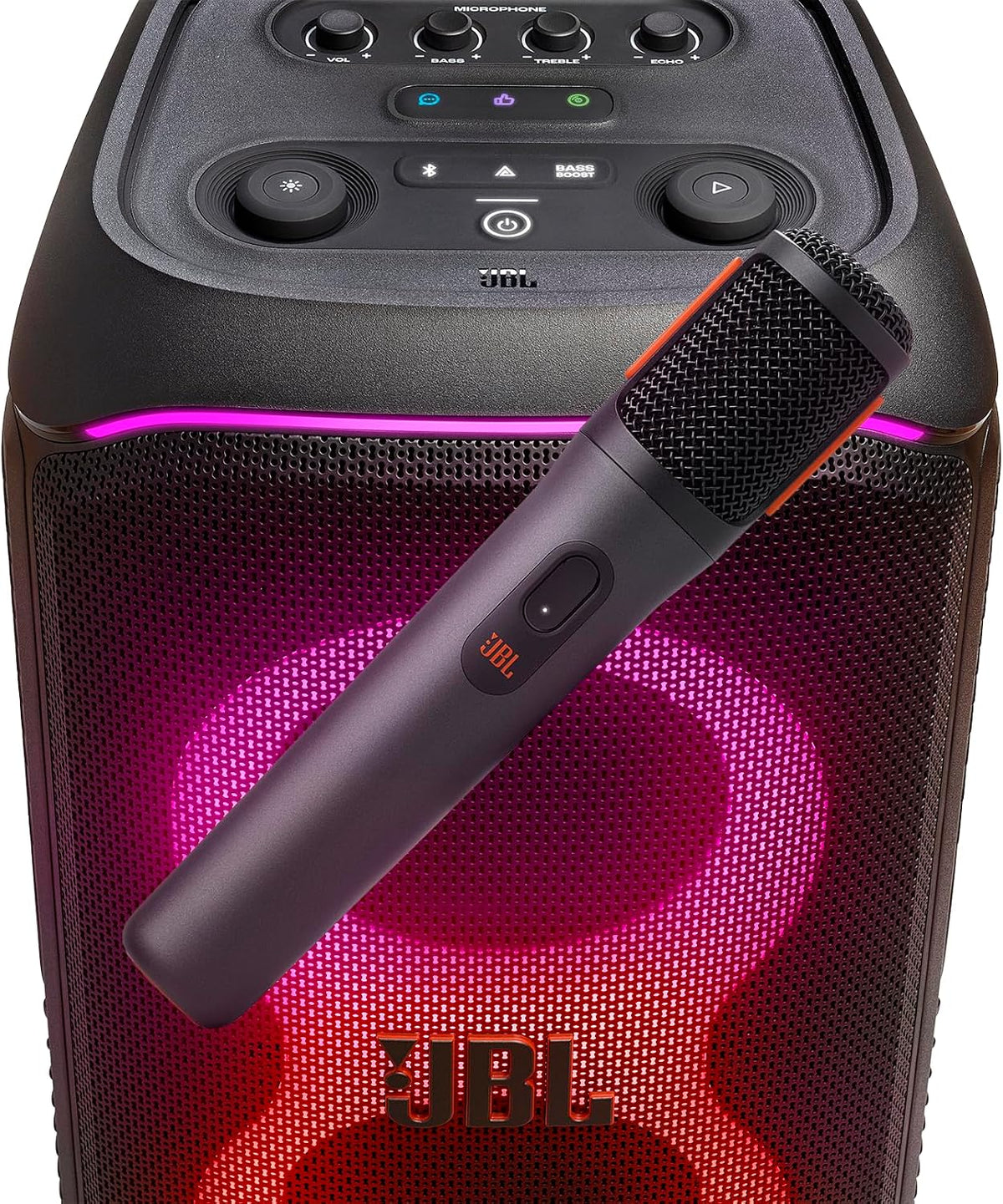 JBL PartyBox Wireless Microphone – Clear Voice, 20-Hour Battery, 2.4GHz Wireless, Black - New Condition