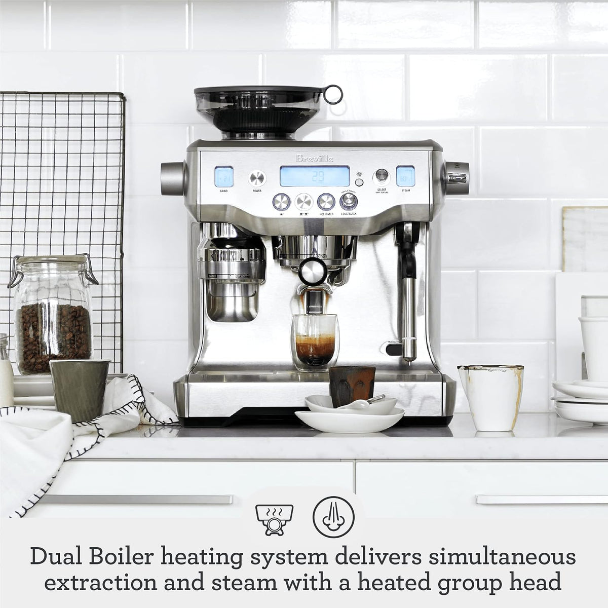 Breville The Oracle BES980BSS Automatic Espresso Machine – Brushed Stainless Steel - Excellent Condition