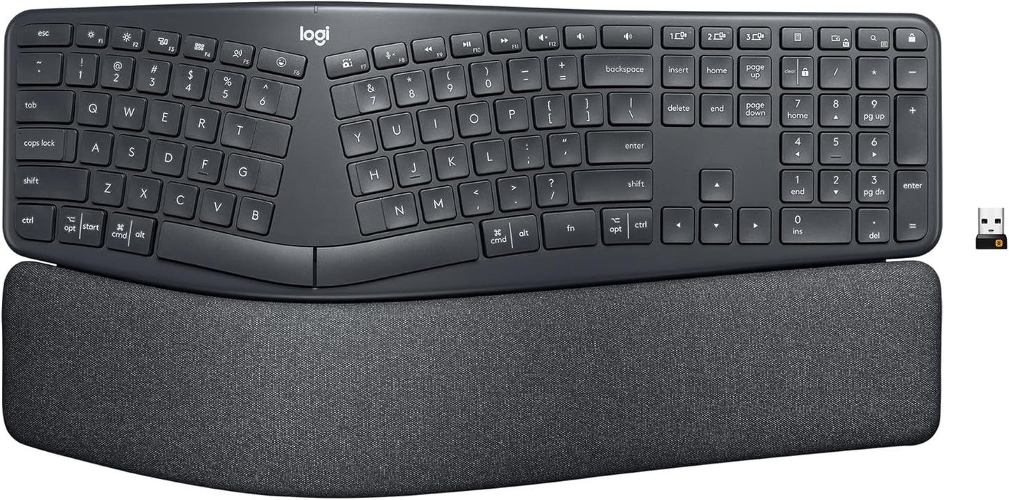 Logitech Ergo K860 Wireless Ergonomic Split Keyboard Graphite - New Condition