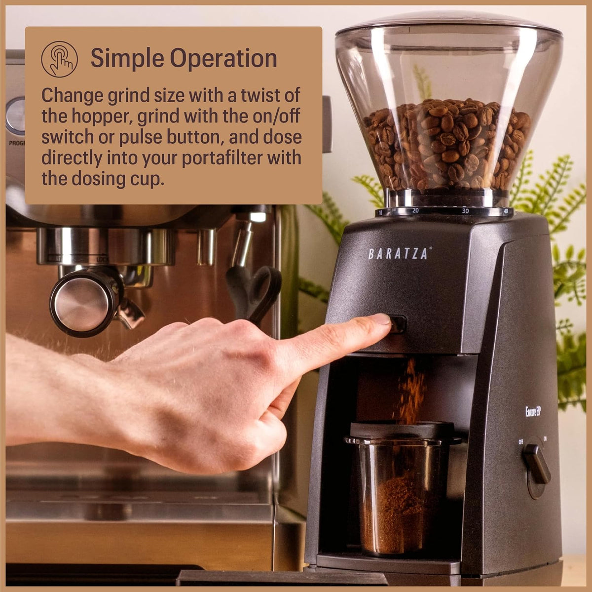 Baratza Encore ESP Coffee Grinder – 40mm Steel Burrs, Black - New Condition
