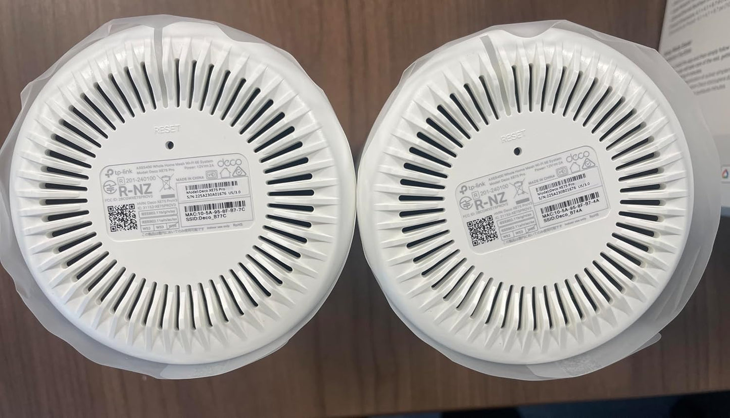 TP-Link Deco XE75 Pro AXE5400 Tri-Band Wi-Fi 6E Mesh System 2-Pack - New Condition