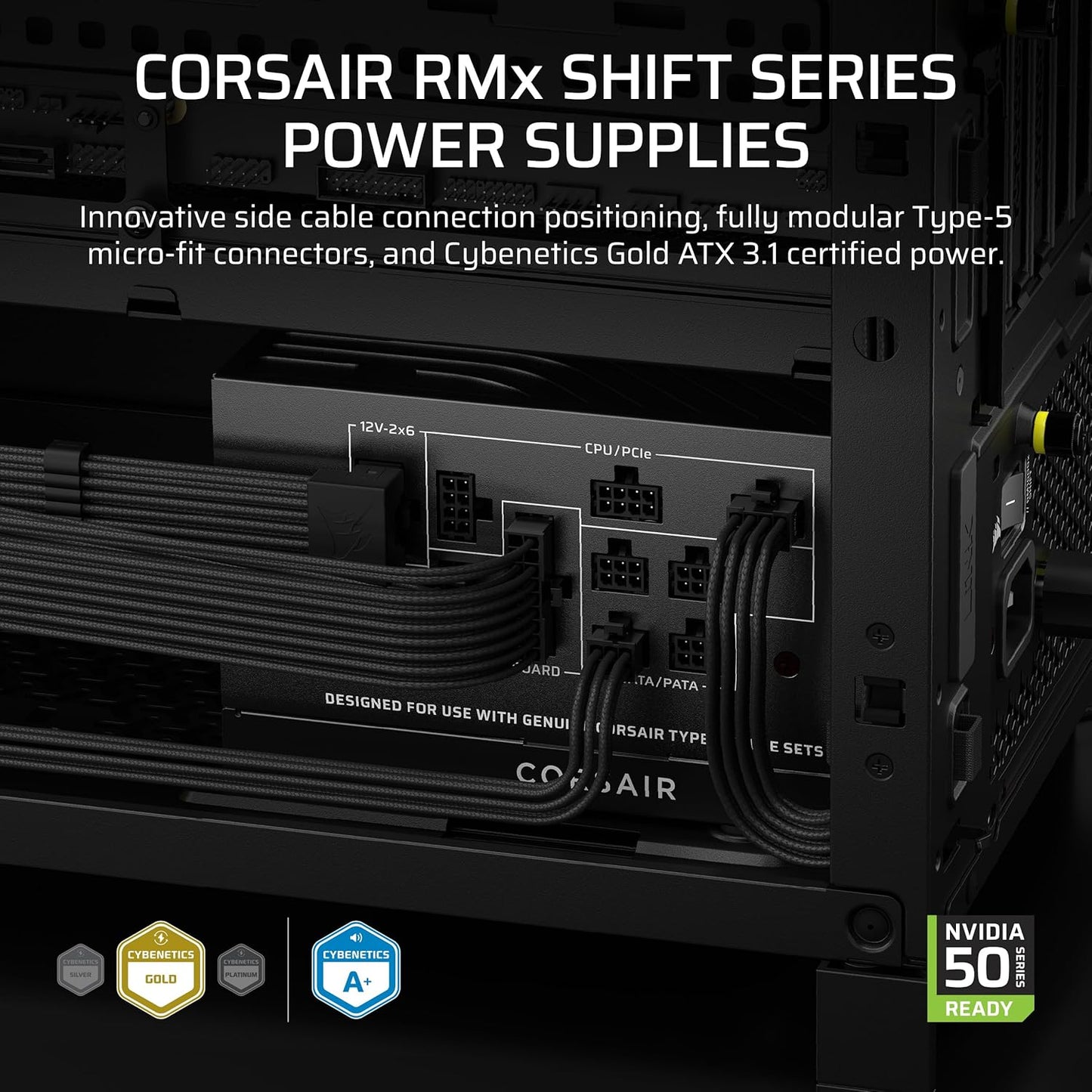 CORSAIR RM850x Shift Modular Power Supply – 850W Gold - Excellent Condition
