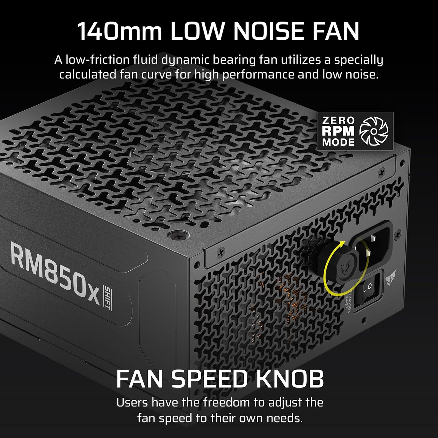 CORSAIR RM850x Shift Modular Power Supply – 850W Gold - Excellent Condition
