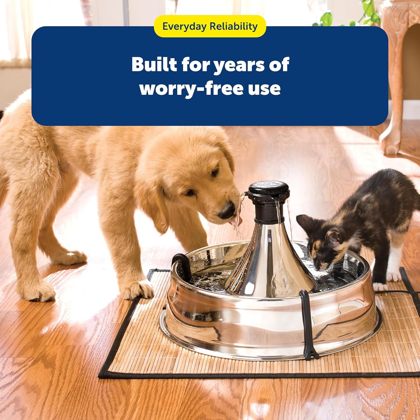 PetSafe Drinkwell 360 Stainless Steel Pet Water Fountain for Dogs & Cats - New Condition