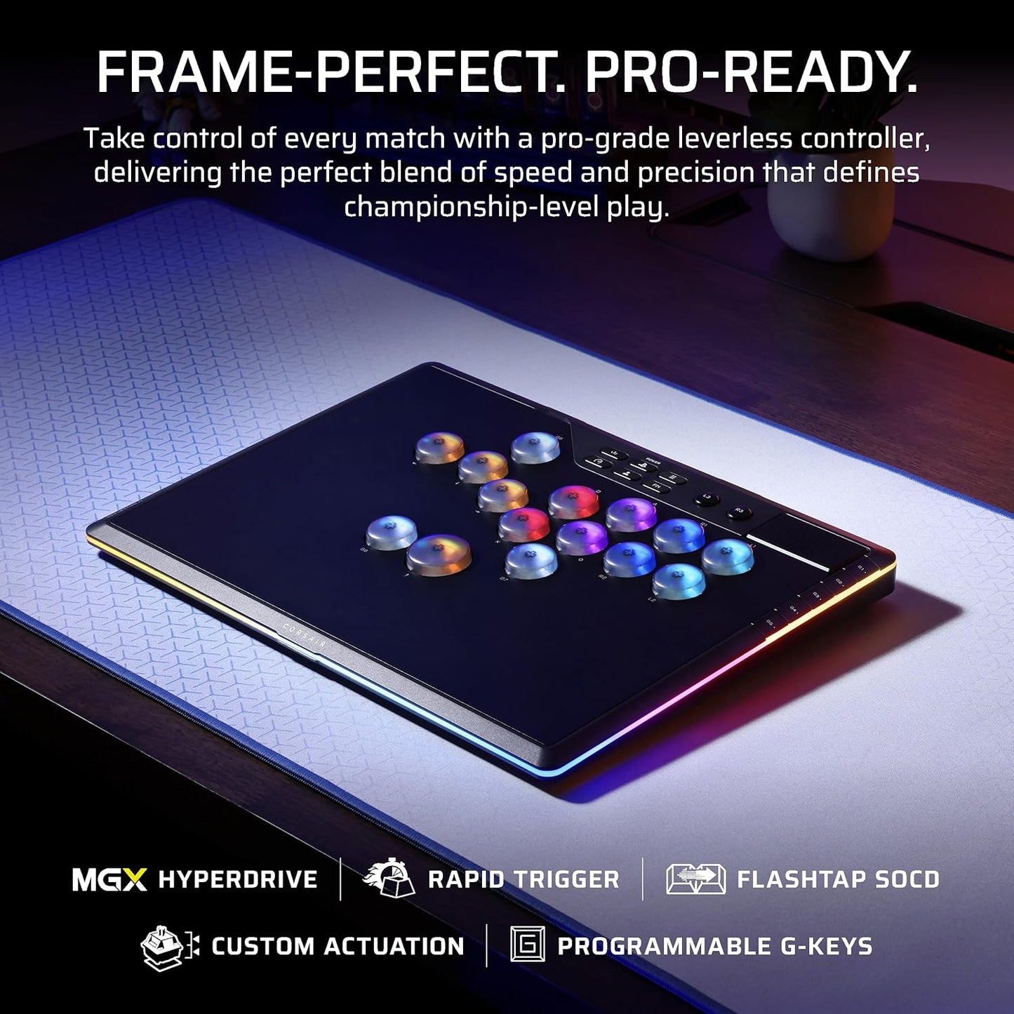 Corsair Novablade Pro Wireless Hall Effect Leverless Controller for PlayStation & PC - New Condition