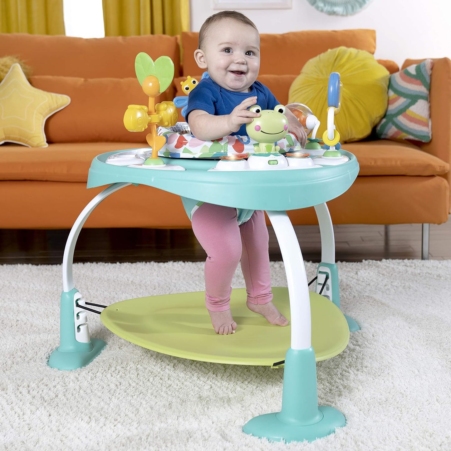 Bright Starts Bounce Bounce 2-in-1 Baby Activity Center Jumper & Table - New Condition