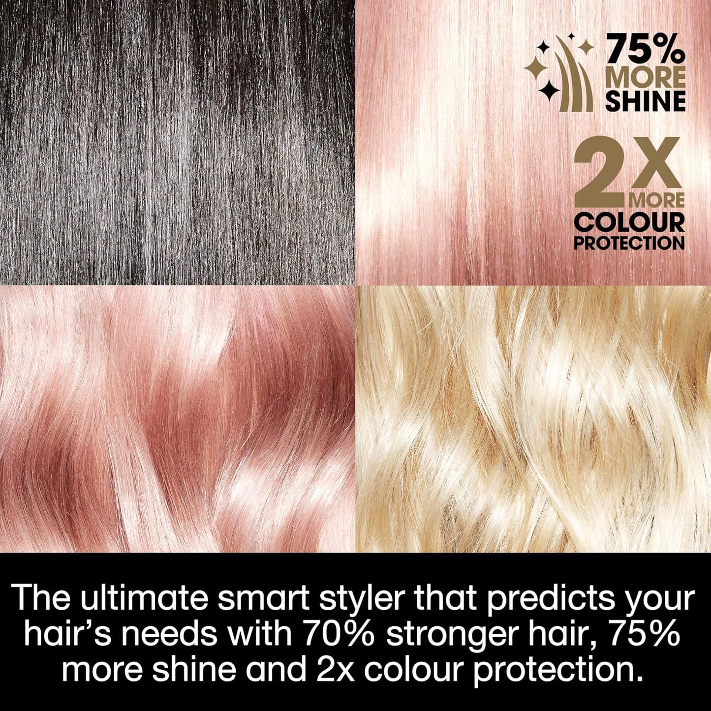 ghd platinum+ Hair Straightener, A Smarter Hair Straightening and Curling Tool For Stronger Hair And Colour Protection - New Condition