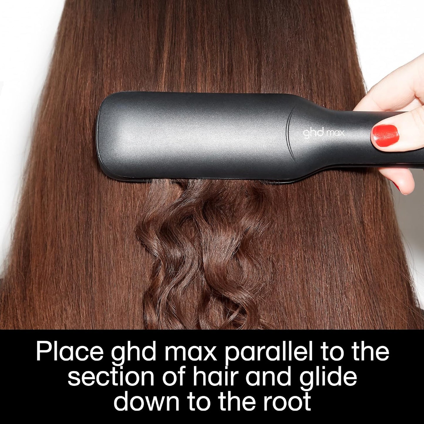 ghd Max Wide Plate Hair Straightener Black – 185°C, Universal Voltage - New Condition