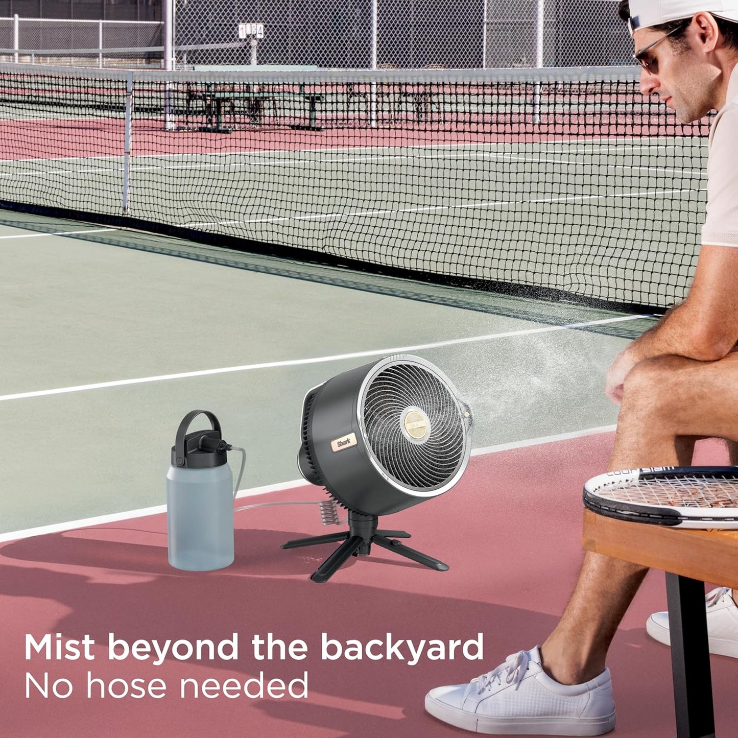 Shark FlexBreeze Pro Mist Indoor Outdoor Pedestal & Table Fan With Water Tank - New Condition