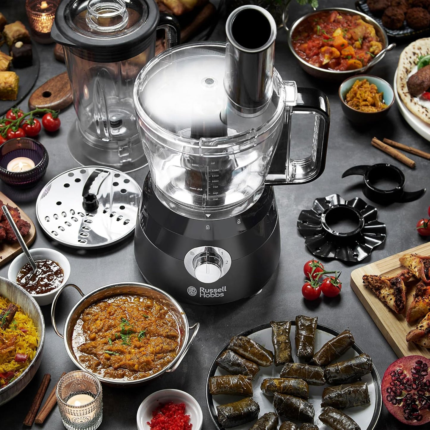 Russell Hobbs RHFP5BLK Desire Food Processor 1.5L 600W - Good Condition