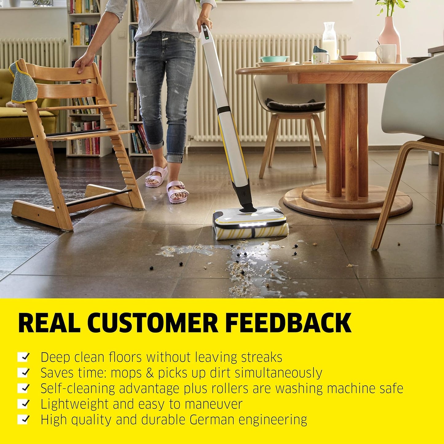 Kärcher FC 7 Cordless All-in-One Hard Floor Cleaner with 4-Roller Technology - New Condition
