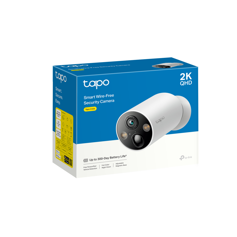 TP-Link Tapo C425 Wire-Free 2K QHD Indoor & Outdoor Security Camera - New Condition