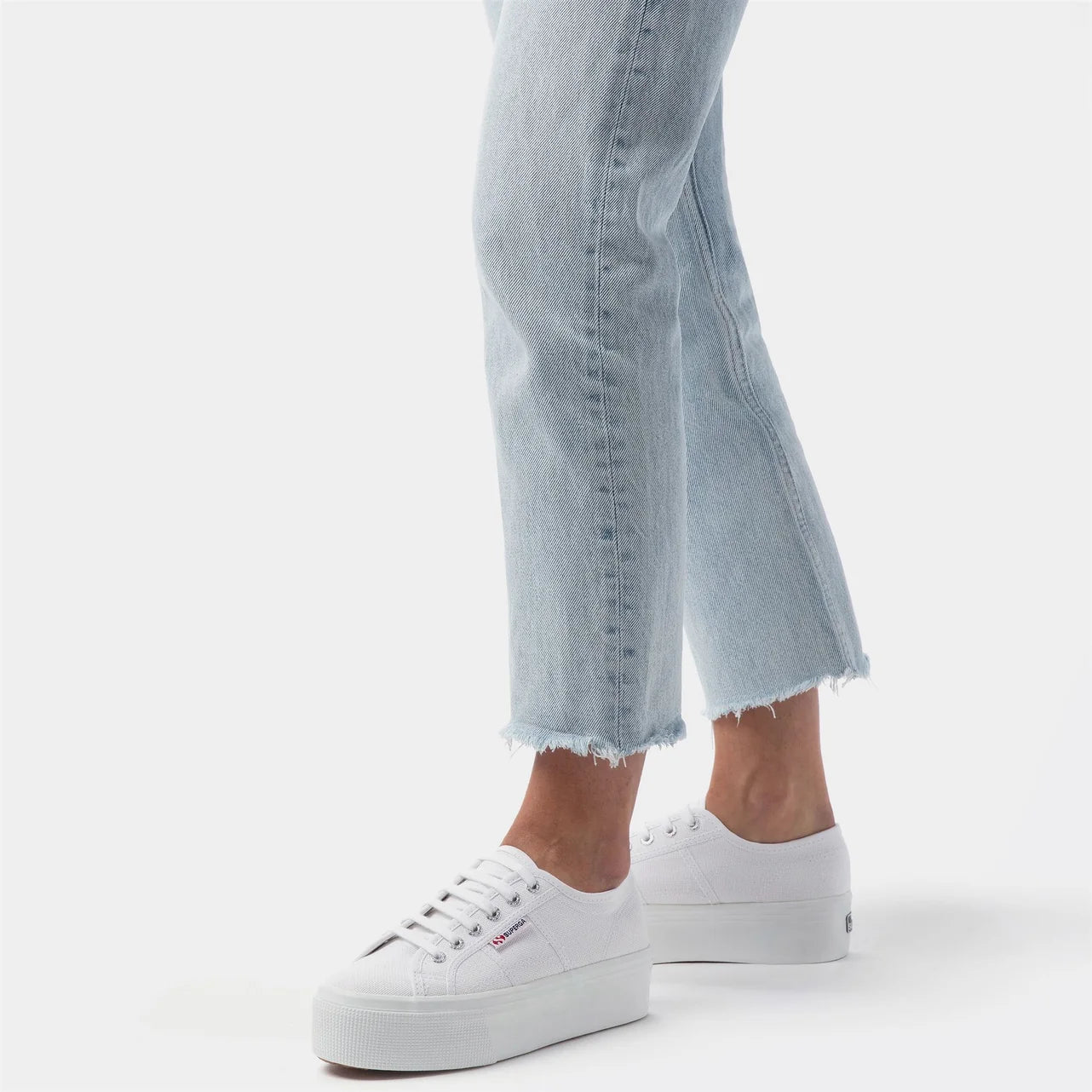 Superga 2790 Platform Women's Sneakers – Liquified Nylon White (EU 37 / US 6.5)