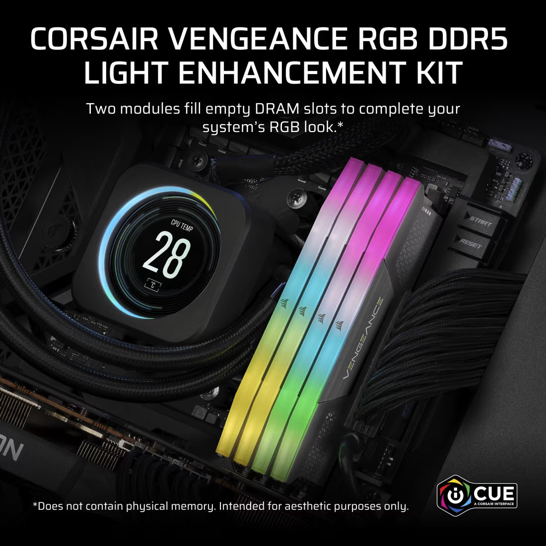 CORSAIR Vengeance RGB DDR5 Light Enhancement Kit 2X Modules Grey - New Condition