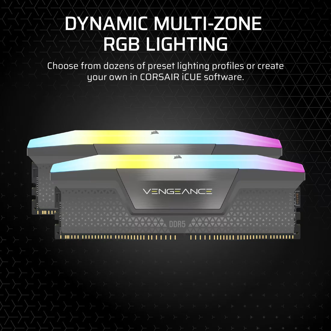 CORSAIR Vengeance RGB DDR5 Light Enhancement Kit 2X Modules Grey - New Condition
