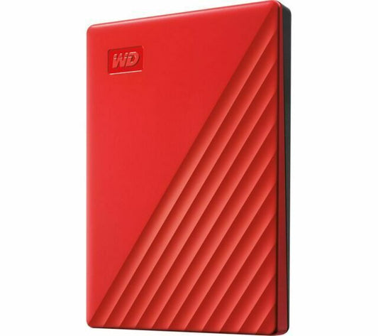 WD My Passport 2TB Portable External Hard Drive, USB 3.0 Red - Good Condition